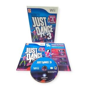 Just Dance 3 Nintendo Wii Game Complete with Manual Ubisoft 2011 45+ Tracks